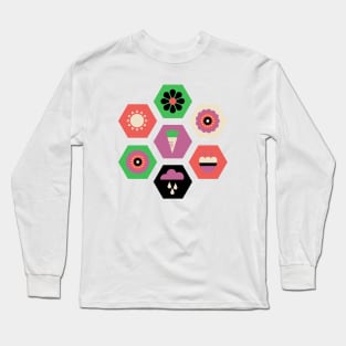 Bloom Garden - Hexagon Tile Long Sleeve T-Shirt